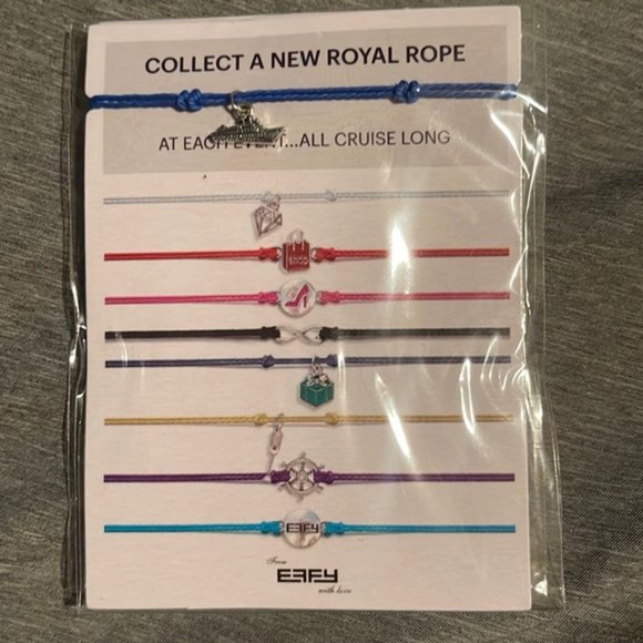 EFFY royal rope bracelet - cruise ship or boat shape charm - multiples available - Picture 1 of 2